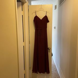 Worn once maroon wedding or prom dress